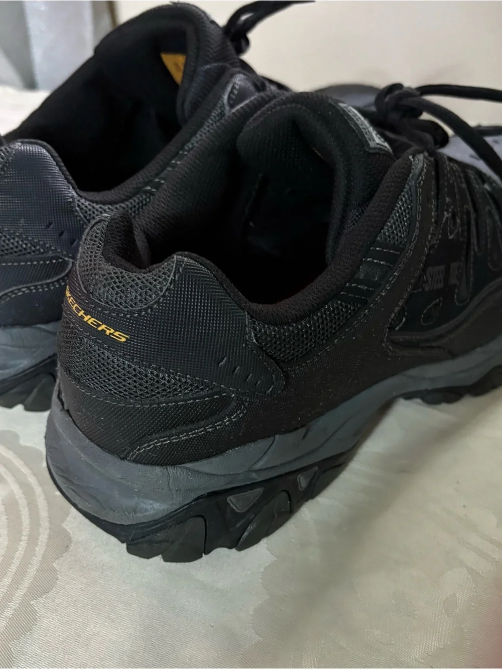 Skechers Men's Black Athletic Steel Toe Sneakers